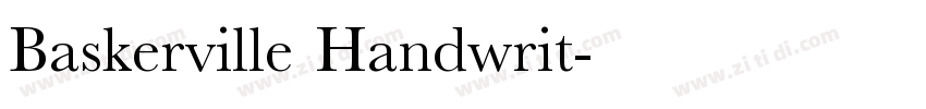 Baskerville Handwrit字体转换